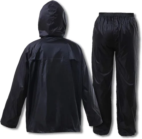 Vista 5 de Traje impermeable ligero con chaqueta y pantalones, para hombres y mujeres