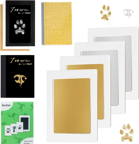Vista 18 de DeerZone Kit de impresión de huellas sin tinta, kit de impresión de huellas de perro, kit de impresión de nariz de perro, almohadillas de tinta