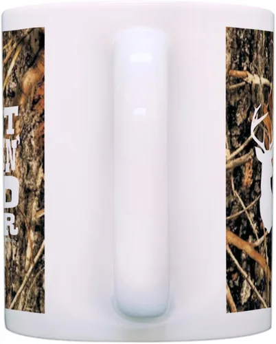 Vista 2 de ThisWear Hunting Camo Best Buckin' Dad Ever Gift Taza de café de cerámica de 11 oz con asa