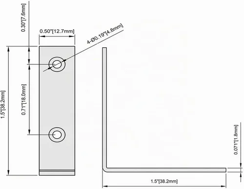 Vista 9 de HOME MASTER HARDWARE Soportes de 1.5 pulgadas en L, paquete de 40 soportes zinc
