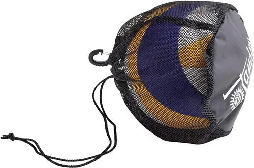 Vista 3 de Tandem Sport Bolsa individual de malla de voleibol - Soporte de pelota con clip para mochila o bolsa - Regalo para jugadores de voleibol - Negro
