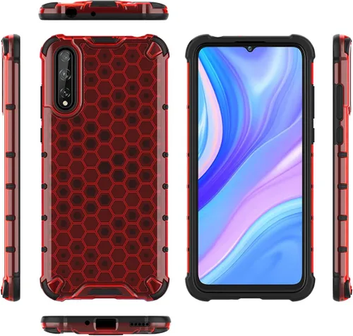 Vista 73 de Pzwoxukhov Funda compatible con Huawei Nova 3i, compatible con Huawei P Smart+ 2018 Honeycomb Anti-Drop Shock-Absorbing Case Negro
