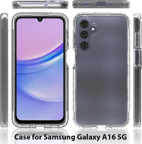 Vista 6 de Funda híbrida para Samsung Galaxy A16 5G, protección contra caídas, resistente, resistente, antideslizante, antiarañazos, funda protectora