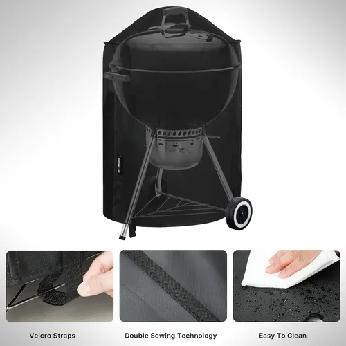 Vista 5 de Suphomeware Cubierta de parrilla de 18 pulgadas para Weber Kettle Charcoal, impermeable y resistente a la decoloración