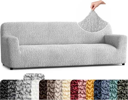 Vista 14 de PAULATO BY GA.I.CO. Funda para Silla - Funda para Sillón - Funda para Sillón - Funda de Tela Suave - Protector de Muebles Elegante de Ajuste Ceniza