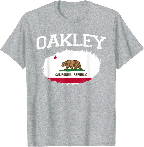 Vista 35 de OAKLEY CA CALIFORNIA Flag Vintage USA Sports Hombre Mujer Camiseta, Negro