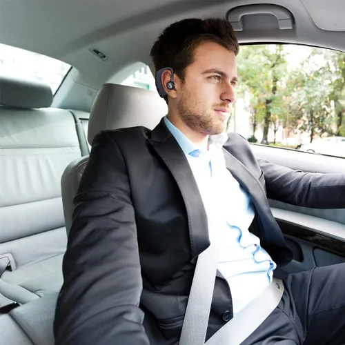 Vista 6 de Ambar Auricular inalámbrico Bluetooth para llamadas con micrófono integrado, compatible con iPhone, Android, auriculares para teléfonos celulares