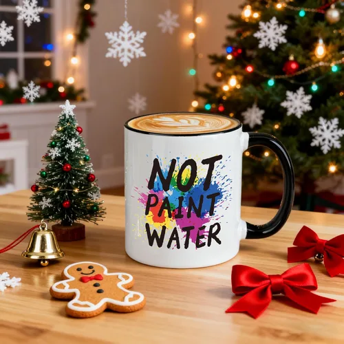 Vista 5 de Regalos para profesores de arte, taza de café con agua sin pintar de 11 onzas, regalos de agradecimiento para profesores de arte, artistas