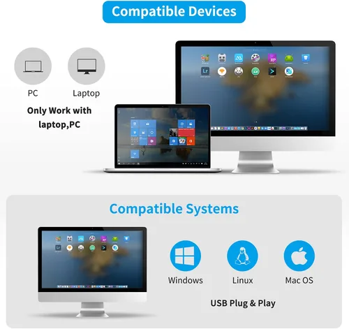 Vista 3 de NetumScan Escáner de código de barras USB 1D de mano con soporte, lector de código de barras CCD con cable para detección de sistema POS, tienda