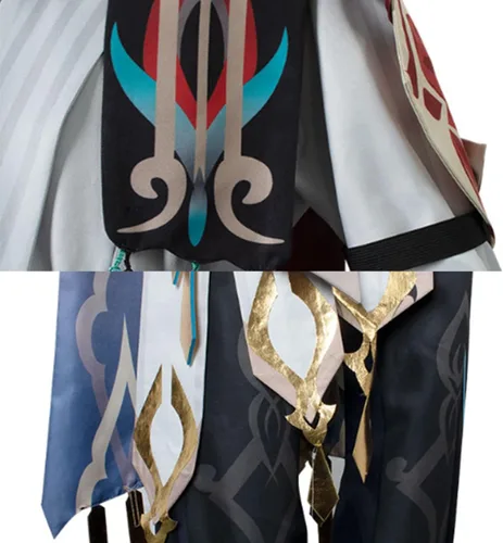 Vista 6 de Weixu Men Cape Uniform Cosplay Costume Outfit Halloween Carnival Suit