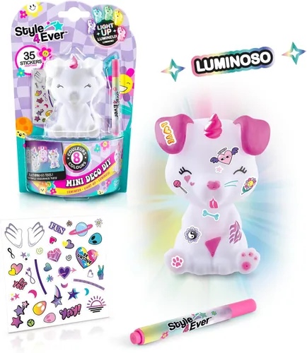 Vista 7 de Canal Toys - Style 4Ever - DIY Mini Deco with Light Assortment, with LED light remover, marker and stickers