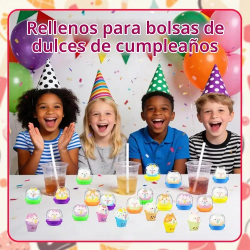 Vista 7 de 40 juguetes blandos de Tea Friends con cápsula, premios de aula, recuerdos