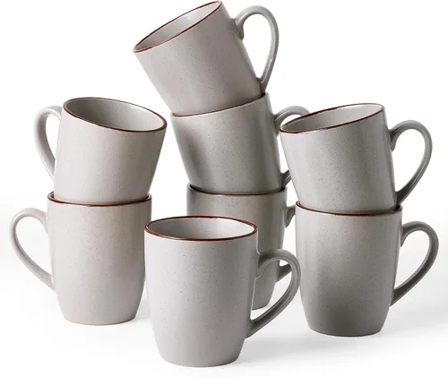 Vista 41 de famiware Venus - Tazas de café para 4, juego de tazas de 12 onzas, taza para beber con asa para café, té, cacao, leche, carbón