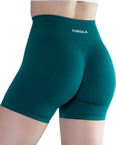 Vista 6 de Aurola Intensify - Pantalones cortos de entrenamiento para mujer, sin costuras, para gimnasio, yoga, correr, deporte, ejercicio activo, fitness