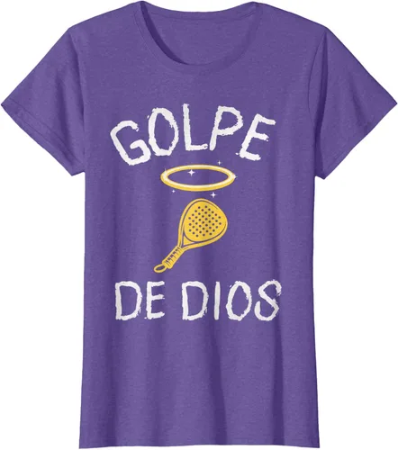 Vista 23 de Golpe De Dios Padel Player Sport in Spanish En Espanol Men's T-Shirt
