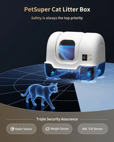 Vista 3 de Caja de arena automática para gatos autolimpiante, recarga automática de arena, embalaje y sellado automático, reemplazo automático de bolsa