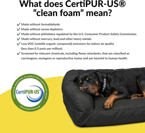 Vista 6 de K9 Ballistics Tough Bolster Cama Sofá Almohada Anidable para Perros para Razas Toy y Extra Pequeñas - Duradera, Resistente al Agua con Funda