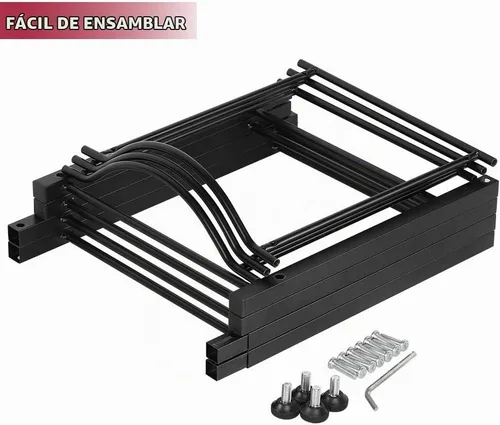 Vista 8 de OYEAL Organizador de almacenamiento de botellas de agua de 5 galones para 3 niveles Negro