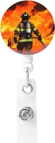 Vista 16 de Carrete de insignia con clip para cinturón, llavero retráctil para enfermera, bulldogs ingleses, clip de identificación para mujeres y hombres