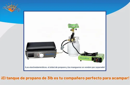 Vista 13 de Flame King 3LB - Cilindro de tanque de propano de acero vacío de 3 libras con manómetro y válvulas OPD para parrillas y barbacoas, camping, pesca