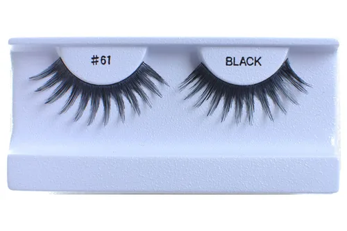 Vista 28 de 10 pares de pestañas postizas 100% cabello humano, negro natural #1