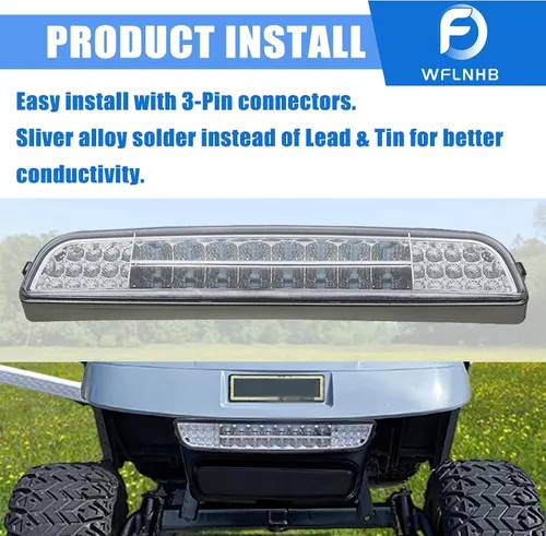 Vista 3 de WFLNHB Repuesto de tira de luz para carrito de golf EZGO TXT de 3 pines 1996-2013