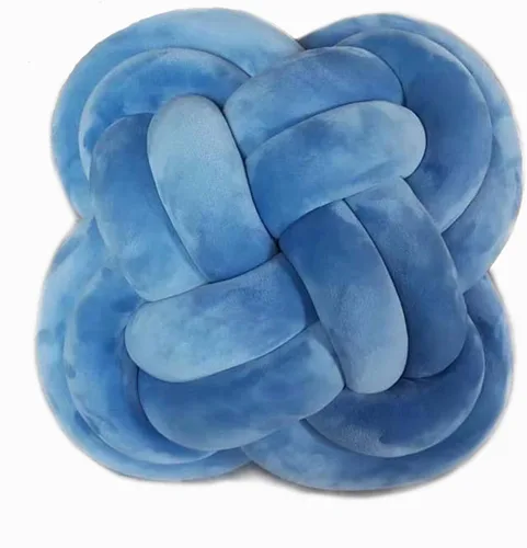Vista 40 de Cyprinus Carpio Almohada creativa con nudo de bola de rosa, cojín de flor para sofá, almohada lumbar, decoración (rosa-C)