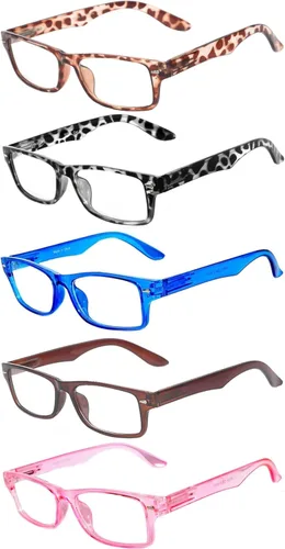 Vista 16 de OWL Gafas de lente transparentes con marco rectangular estrecho estilo retro de moda 1 azul