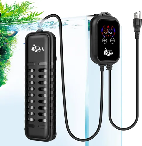 Vista 6 de AQQA Calentador de tanque de peces de 100 W para 25-35 galones, calentador sumergible de vidrio de cuarzo para acuario, calentador de peces betta