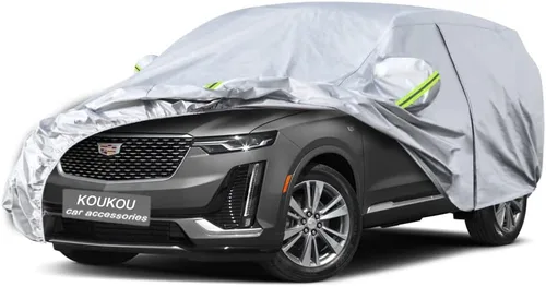 Vista 49 de KouKou Funda impermeable para automóvil SUV adecuada para BMW X1 de 2009 a 2025, 7 capas a prueba de viento para todo tipo de clima, cubierta