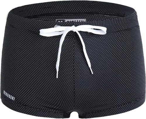 Vista 6 de MIZOK Traje de baño para hombre, traje de baño de secado rápido, corto, sexy, con cordón