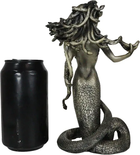 Vista 8 de Ebros Mitología griega El hechizo seductor de Medusa Estatua de 8 pulgadas de alto tentación de la diosa demoníaca Medusa Gorgonic Sister Figurine
