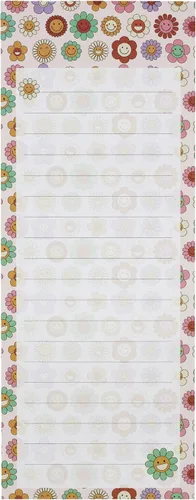 Vista 8 de Creative Hobbies Grocery List Magnet Pad for Fridge - 6 Pack of Vibrant Note Pads with Full Magnetic Back and 60 Sheets Each (Floral)