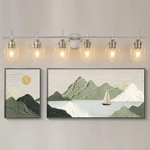 Vista 10 de Accesorios de luz de baño de 2 luces, Luz de tocador moderna negra, Lámpara de pared de baño para espejo, cocina, dormitorio, pasillo, sala