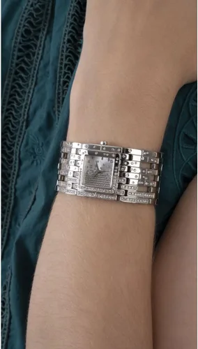 Vista 7 de GUESS Reloj de mujer de 0.866 in - Pulsera de tono plateado con esfera plateada, plateado, Classic