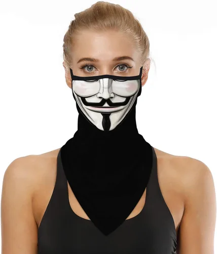 Vista 2 de YAYOUREL Polaina para el cuello, cubrebocas, bandanas para hombres y mujeres, de verano, UV, bufanda, cubrebocas, pasamontañas, diademas