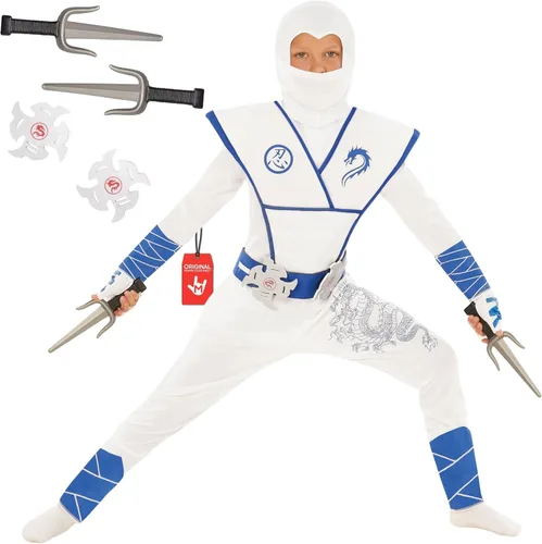 Vista 8 de Morph, Disfraz de ninja para niños, disfraces de Halloween para niños Azul