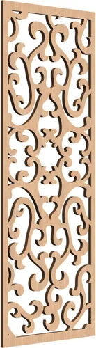 Vista 102 de 9 3/8 pulgadas de ancho x 24 3/8 pulgadas de alto x 1/4 de alto Smithfield paneles de pared de madera con calado, abedul