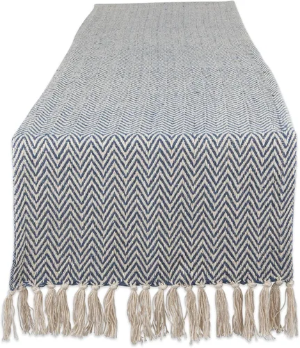 Vista 13 de DII Woven Basic - Camino de mesa Chevron de la colección de mesa, 15 x 72 pulgadas, gris