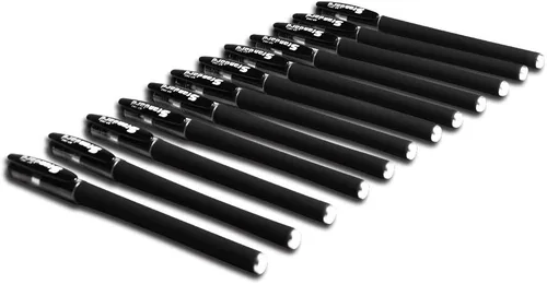 Vista 5 de Bolígrafos de tinta de gel, punta ultrafina de 0.016 in, bolígrafo de repuesto estándar de tinta negra, juego de 12 unidades, 382 (negro, 0.4) 0.4