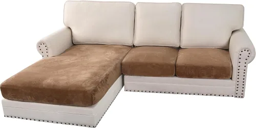 Vista 183 de H.VERSAILTEX Funda de cojín elástica de terciopelo para sofá, funda de cojín de felpa para cojines de silla, protector de muebles, cojín de asiento
