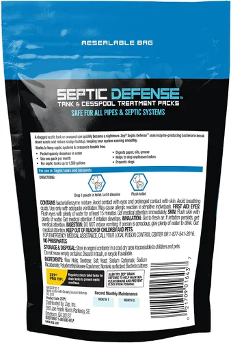 Vista 3 de Zep ZSTP6-6-pack Tratamiento séptico concentrado (caja de 6) seguro para todos los sistemas sépticos