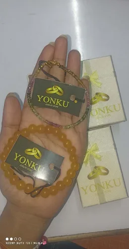 Vista 3 de YONKU YO-BRACE-5039 - Tobilleras con cuentas de obsidiana negra natural de 0.236 in para mujer, cristales y piedras curativas, piedras preciosas
