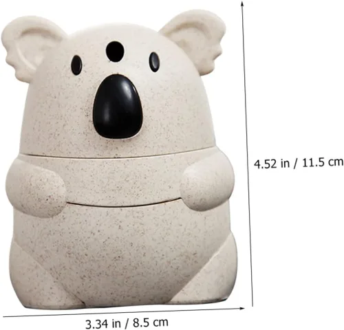 Vista 7 de Cabilock Prensa-tipo caja de palillo de dientes de apertura automática Koala Toothpick Holder compacto ligero para el hogar