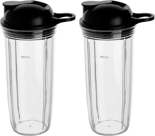 Vista 9 de Vaso de piezas de repuesto con tapa para llevar, compatible con NutriBullet Blender Combo NutriBullet Pro 1000 y NutriBullet Select 2.0 (18 onzas)