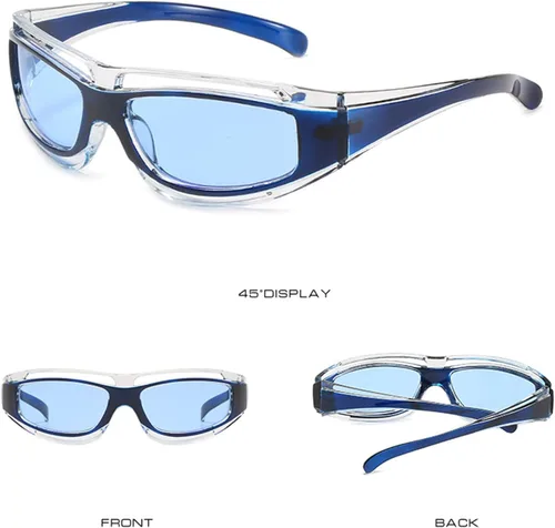 Vista 4 de GIFIORE Gafas de sol deportivas envolventes de moda, gafas de sol retro para mujeres y hombres