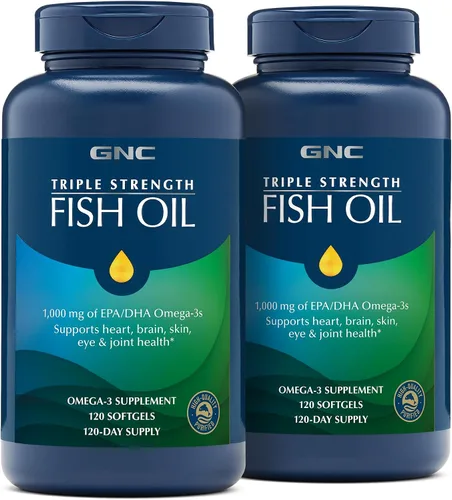 Vista 5 de Aceite de Pescado GNC con Triple Fuerza 30 cápsulas blandas., 1