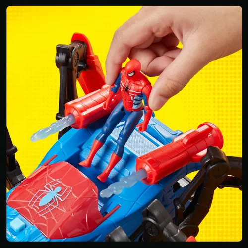 Vista 7 de Marvel Spider-Man Car Playset con función de explosión y figura de acción para niños a partir de 4 años