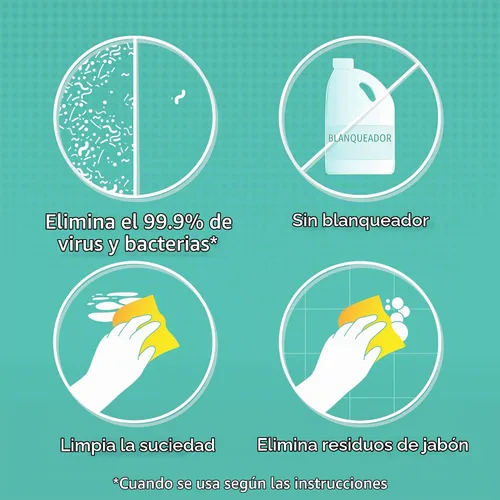Vista 5 de Lysol Cartuchos de recarga inteligentes limpiador multiusos, brisa de cítricos, para desinfectar y limpiar, 4 quilates, el embalaje puede variar