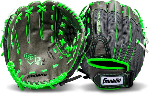 Vista 6 de Franklin Sports Fastpitch Softball Gloves - Windmill Adult + Youth Fielding Gloves - 11" or 12" - Pink + Green